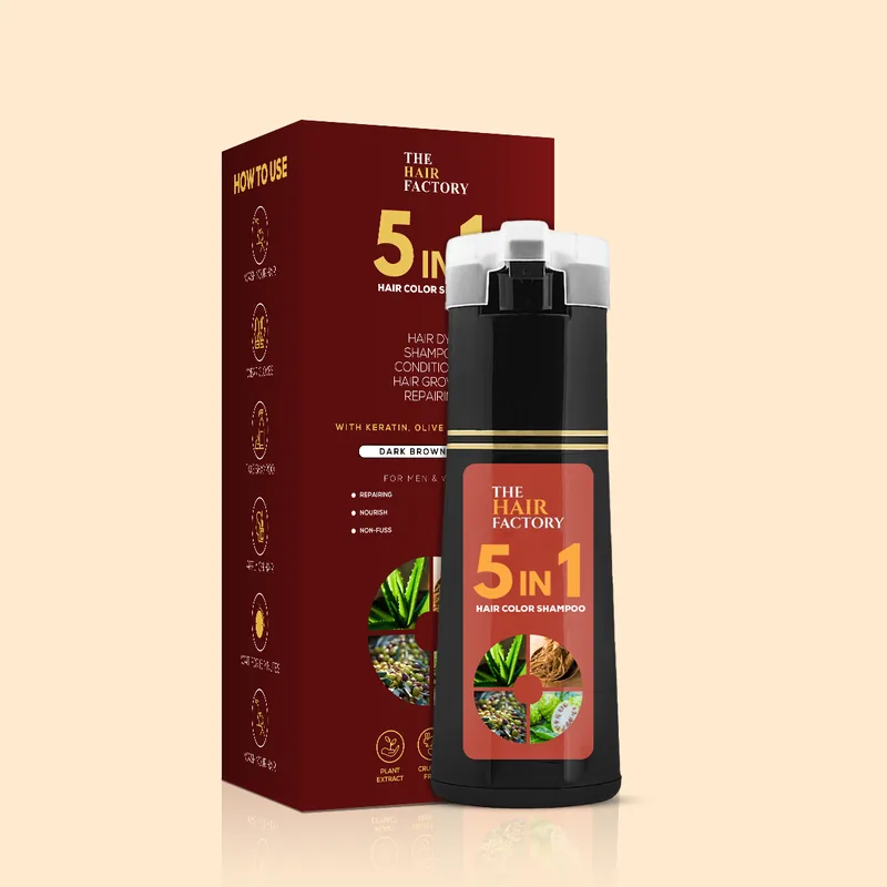 Dark Brown 5-in-1 Hair Color Shampoo